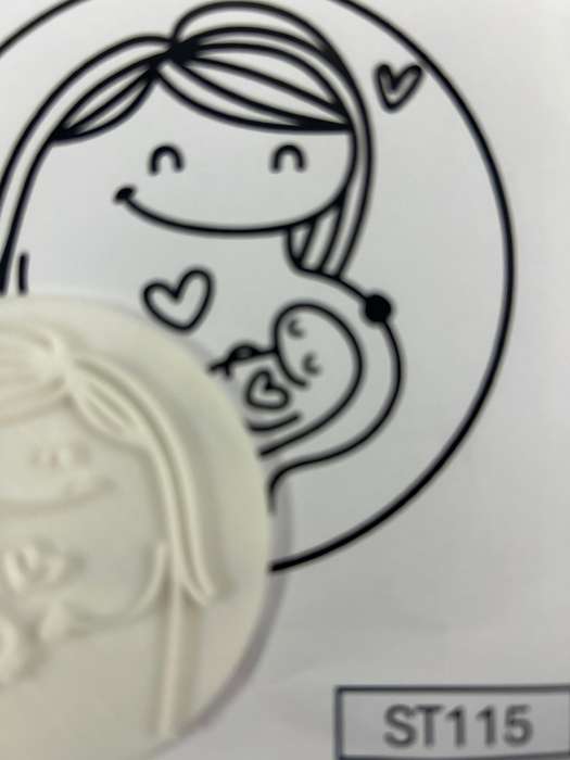 ST115 Cupcake Stamp Flork Pregnant