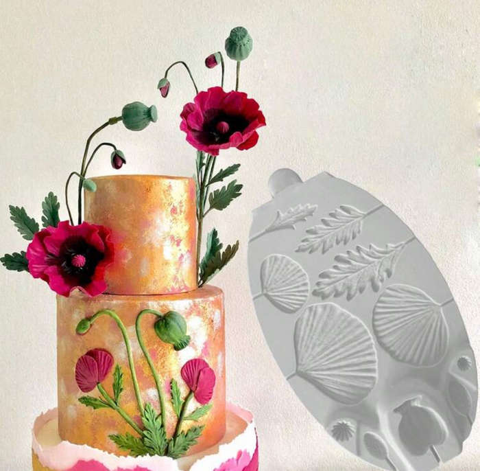 Silicone Mould Poppy Flower Veiner