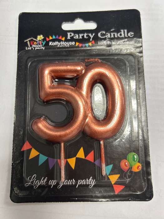 Number 50 Cake Candle