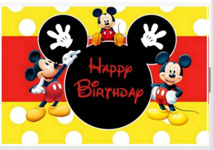 Mickey Mouse Cloth Party Backdrop 70x100cm