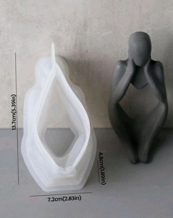 Silicone Mould Resin Abstract Thinker
