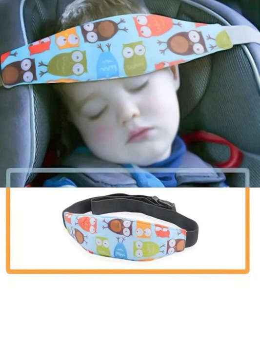 Owl Car Baby Head Support Band Blue