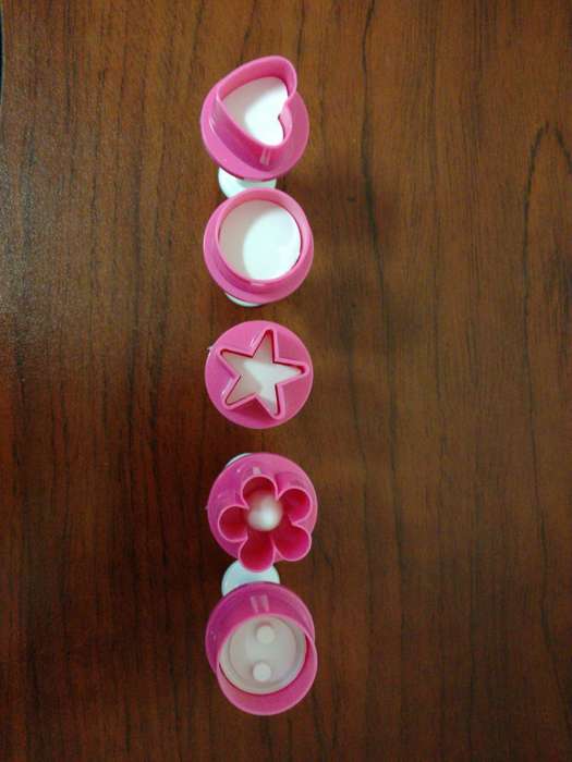 Tiny plunger cutter set, heart, circle, star, flower, button