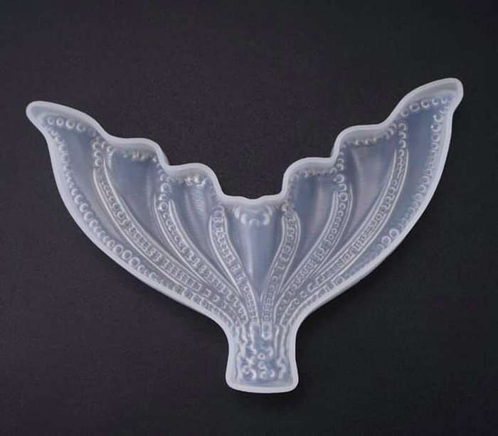 Big mermaid tail whale soft resin mould,size of mould 12.5x5.5xm