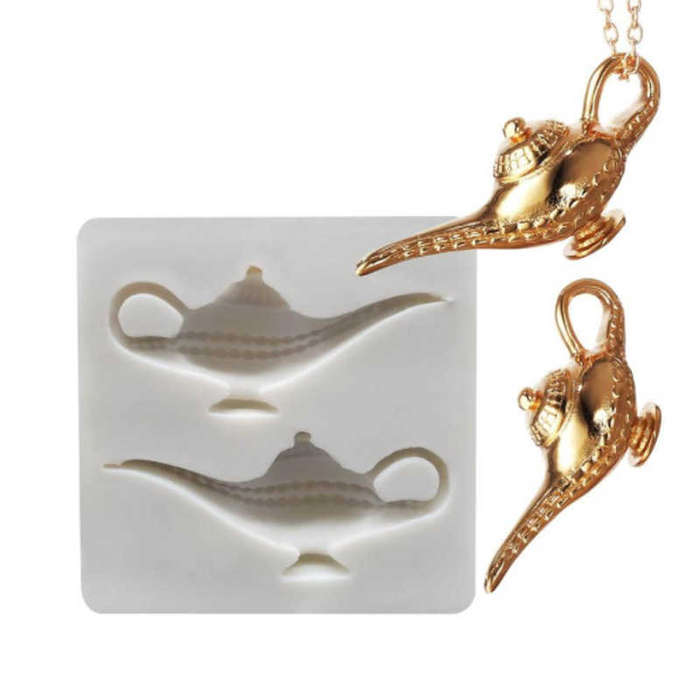 Silicone Fondant Mould Aladdin Genie Lamp  4.4x2cm