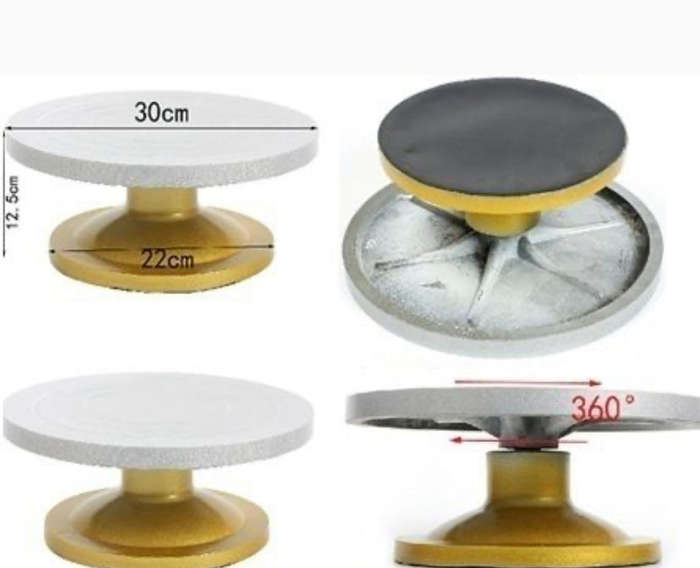Heavy duty rotating cake stand. 34cm, turn table