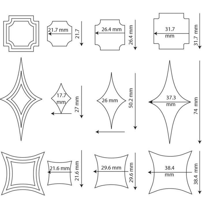 Modern Square Element Cutter Set