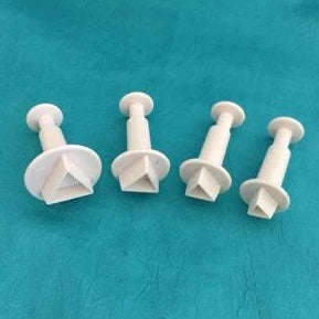Small tiny Triangle Fondant plunger Cutter, 4 piece