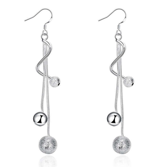 Lucky Silver - Silver Designer 3 String Twisted Earrings - LOCAL STOCK - LSE276