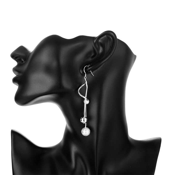 Lucky Silver - Silver Designer 3 String Twisted Earrings - LOCAL STOCK - LSE276