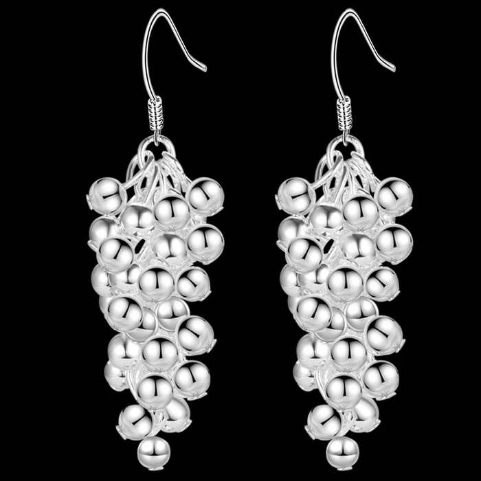 Lucky Silver - Silver Designer Small Balls Dangle Earrings - LOCAL STOCK - LSE314