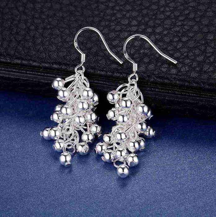 Lucky Silver - Silver Designer Small Balls Dangle Earrings - LOCAL STOCK - LSE314