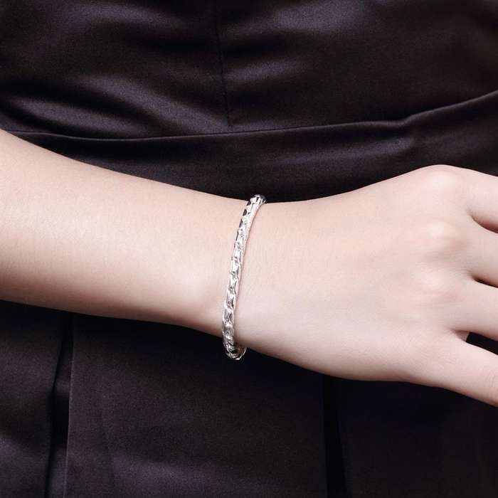 Lucky Silver - Silver Designer Unisex Twisted Rope Bracelet - LOCAL STOCK - LSH210
