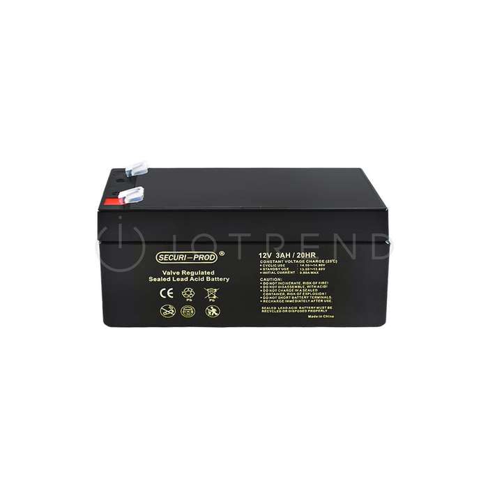 Securi Prod Rechargeable Sealed Lead Acid Battery 12V 3AH