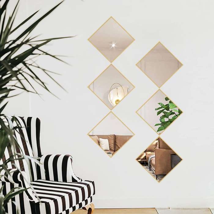Mirrors - 6pc Square Cottage Mirror Set