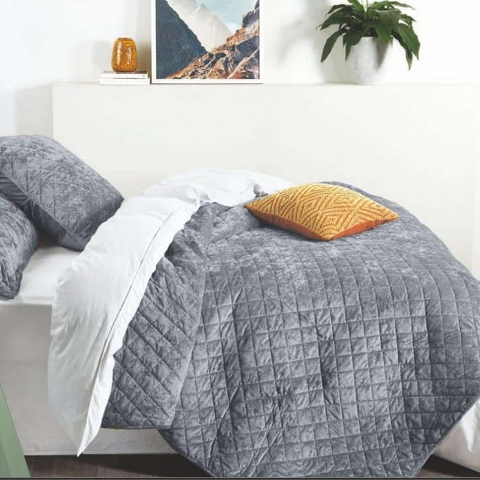Bedding Set - Velvet Crush Bedspread Sets 5 PC Queen