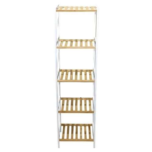 5 Tier Bamboo Storage Rack 130cm