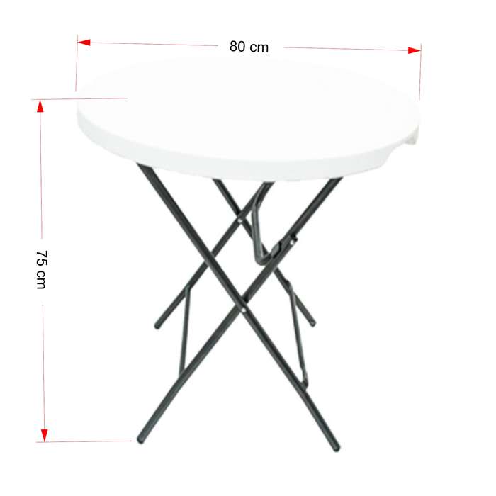 4 Seater - Trestle Cafe Table Round
