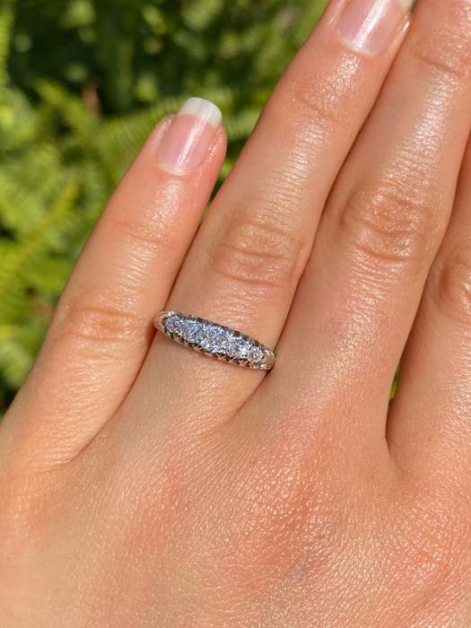 18K gold Victorian diamond ring, Sheffield, circa 1880's