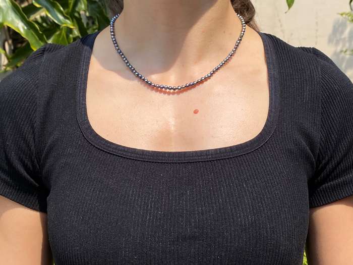 14K gold freshwater pearl necklace.