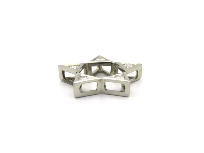 18K gold diamond star pendant, circa 1940's.