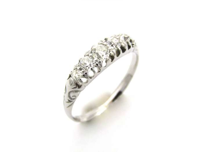 18K gold Victorian diamond ring, Sheffield, circa 1880's