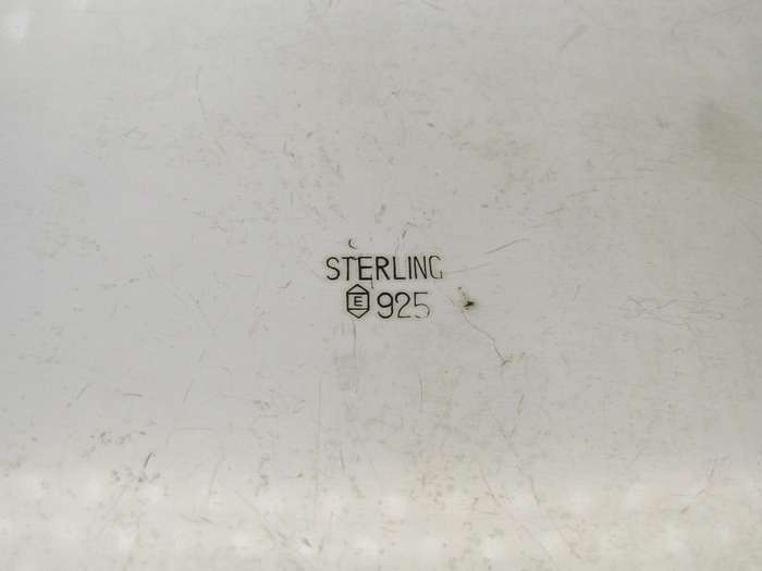 Sterling silver jewellery box, Circa 1900's.