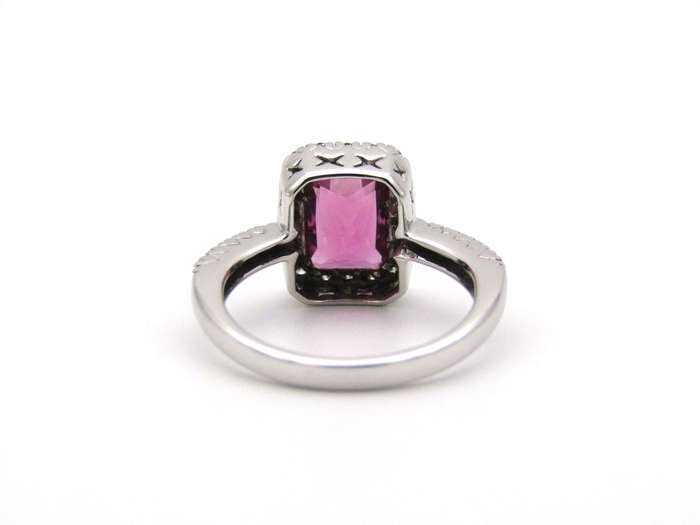 14K gold Pink Tourmaline and diamond ring.
