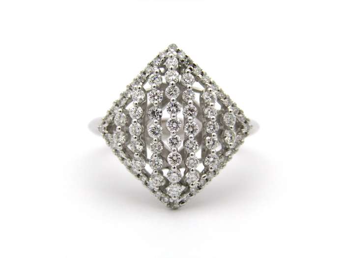 18K gold diamond ring.
