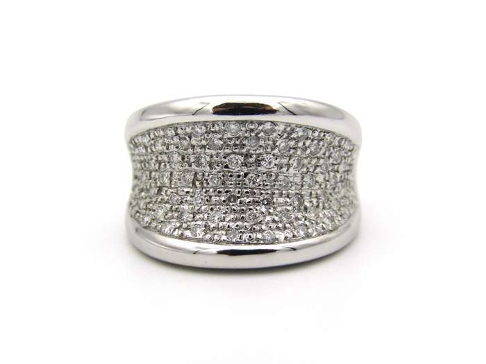 18K gold diamond ring.