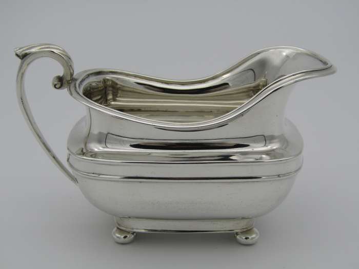 Art Deco three piece tea set by Harrison Bros and George Howson, Sheffield, 1935.