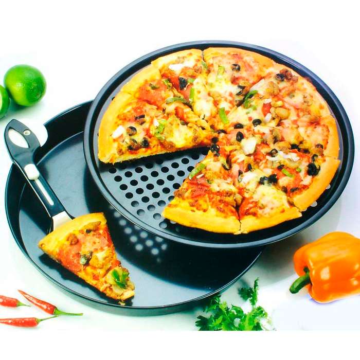 NON STICK PIZZA PAN SET-DEEP DISH CRISPY CRUST
