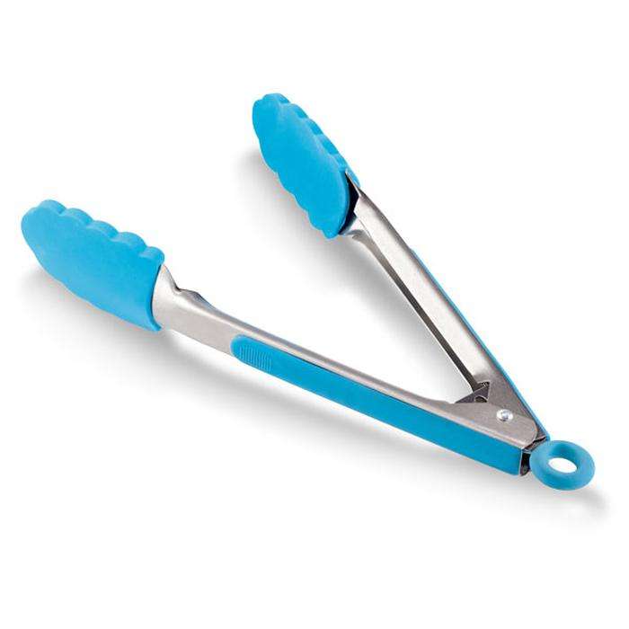 2-For-1 Silicone Tongs - Aqua