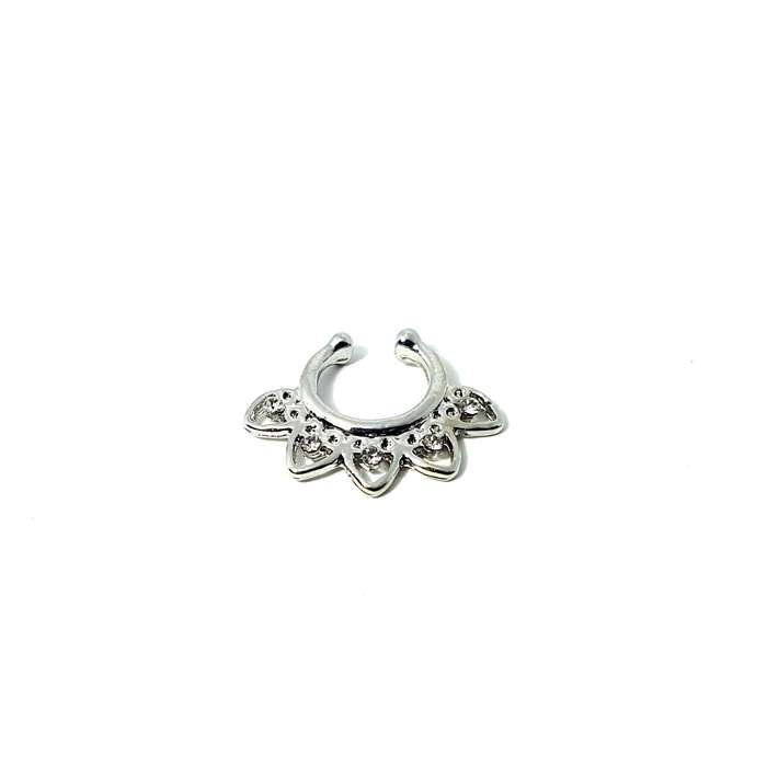 Faux Septum Clicker- The Aztec - Silver
