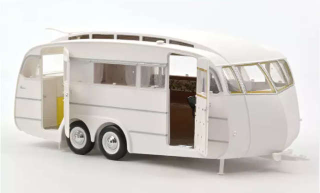 Peugeot 404 1965 Brown metallic with Caravan Hénon 1:18 Norev