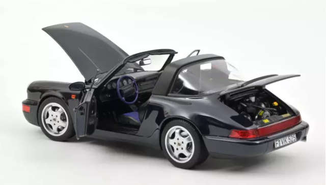 Porsche 911 Carrera 4 Targa 1991 Blue metallic 1:18 Norev