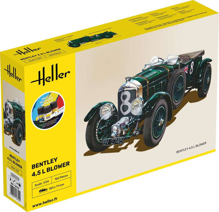 Bentley 4.5L Blower 1/24 STARTER KIT, PLASTIC SCALE MODEL