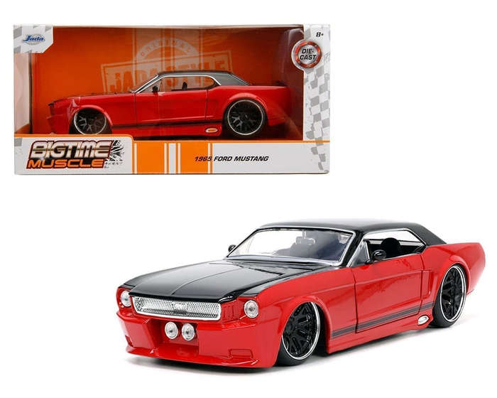 JADA FORD MUSTANG GT BIGTIME MUSCLE RED/BLK 1965 1/24