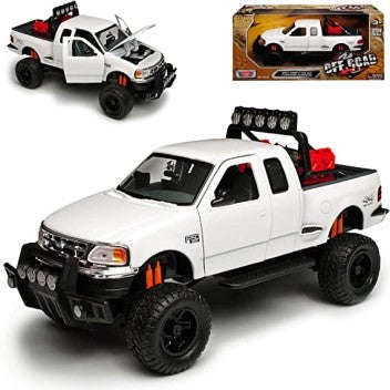 FORD F-150 XLT FLARESIDE SUPERCAB OFF ROAD WHITE 2001 1/24