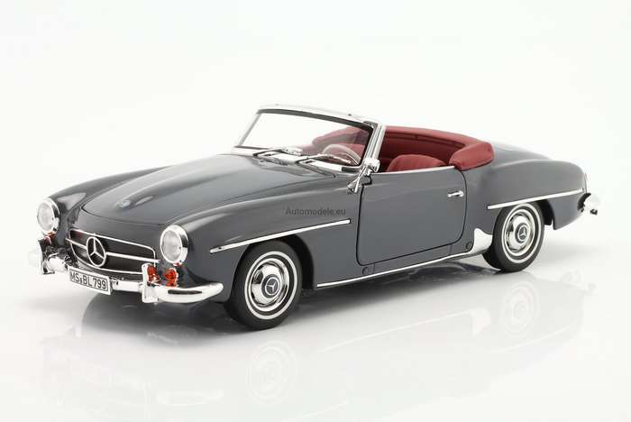 MERCEDES-BENZ 190 SL GREY 1957 1/18, DIECAST CAR, COLLECTABLE CAR.
