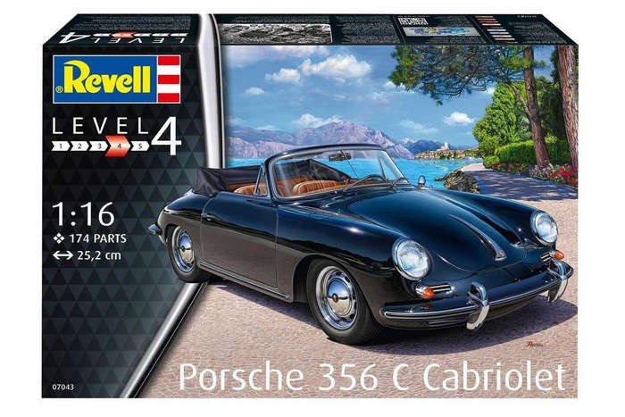 1/16 PORSCHE 356C CABRIOLET PLASTIC MODEL KIT
