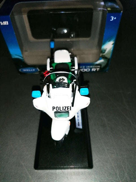 BMW R1100 RT 1/18 POLIZEI BIKE (POLICE) DIECAST, DIECAST MOTORBIKE, COLLECTABLE MOTORCYCLE.