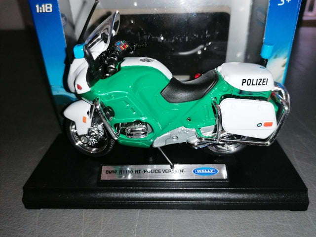 BMW R1100 RT 1/18 POLIZEI BIKE (POLICE) DIECAST, DIECAST MOTORBIKE, COLLECTABLE MOTORCYCLE.