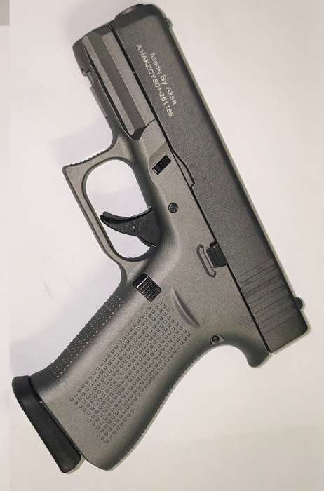 AKSA Arms Model AK-22 Blank Gun Glock 43X - Grey SIlver