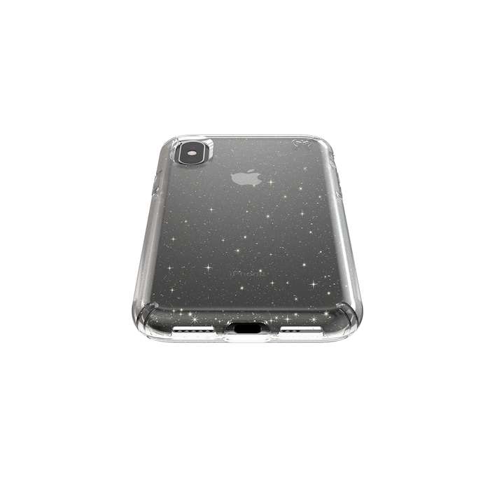 Speck Presidio Glitter case for iPhone XS / X - Clear / Gold