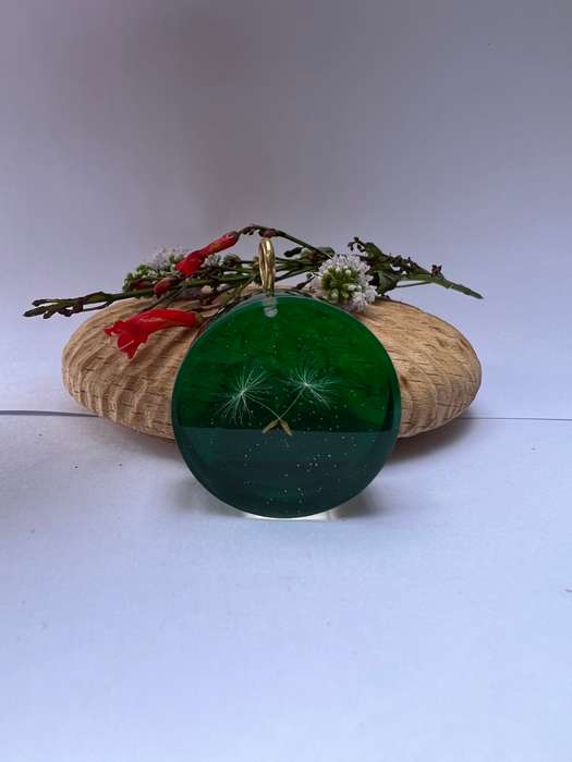 Dandelion Galaxy Round Shape Epoxy Necklace
