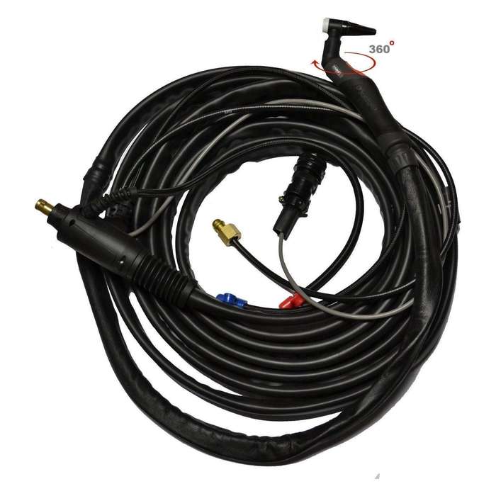 Parker Suregrip SGT250 HF Water-Cooled TIG Torch - 360° Head (8M)