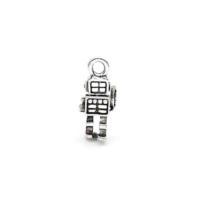 Chappie / Robot / Silver Alloy Charm
