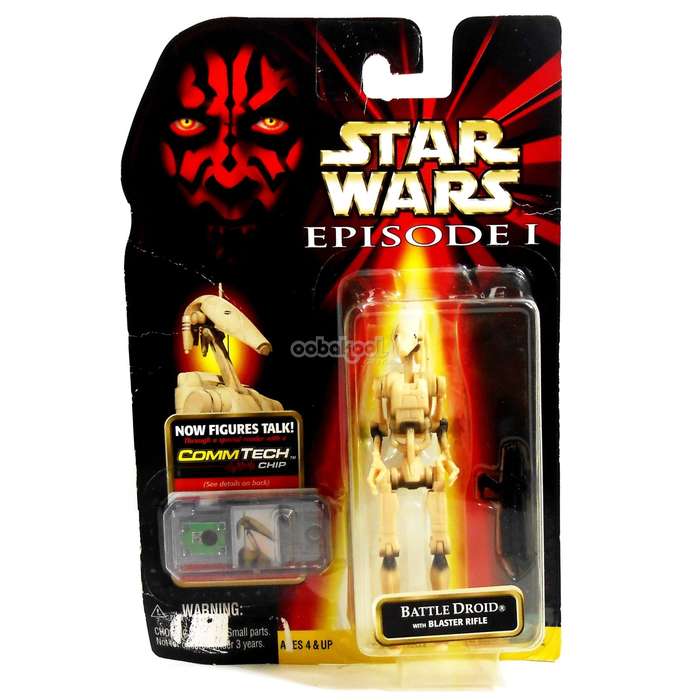 Star Wars / Battle Droid - Clean / Episode 1 Collection / 1998 Hasbro 3.75 Inch Action Figure / MOC