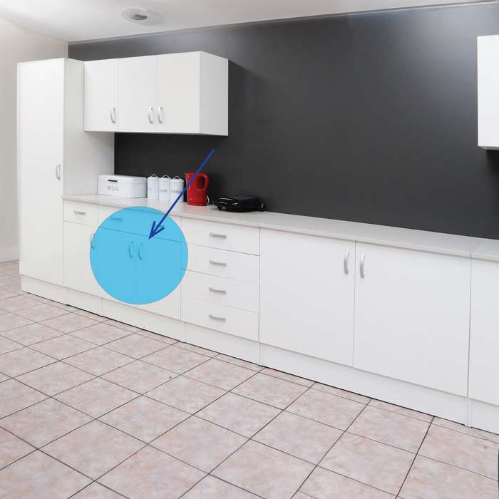 Denver Modular  Base 800 2 Drw 2 Door  White